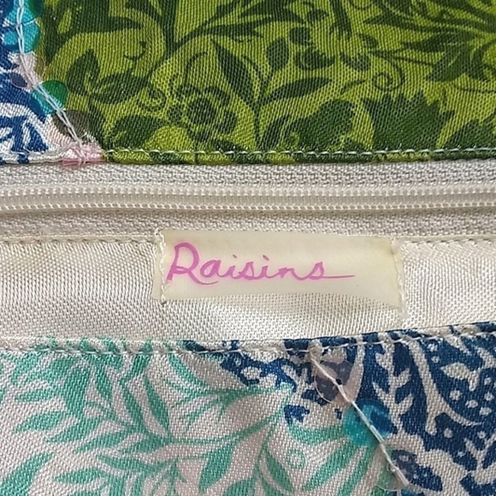 Multi-Patterned Fabric Sequined Wristlet Purse - Picture 8 of 8